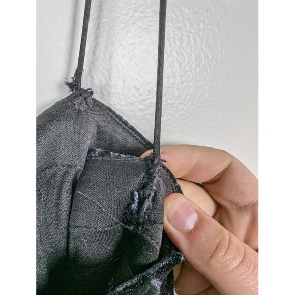 Vintage 90s Velvet Maxi Dress Size 14 Whimsigoth Witchy Goth Iridescent Shimmer - Picture 9 of 10